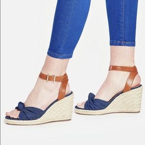 Denim blue wedges Women’s size 10